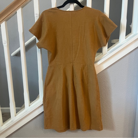 Madewell Cross Front Flutter Sleeve Minidress in Natural Lyst Small - Picture 2 of 7